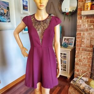 BCBGeneration NWT deep V lace neck cocktail dress
